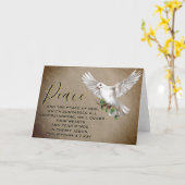 Dove of Peace Personalisiert Scripture Verse Karte (Gelbe Blume)