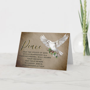 Dove of Peace Personalisiert Scripture Verse Karte