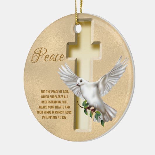 Dove of Peace Personalisiert Scripture Verse Keramik Ornament (Links)