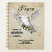 Dove of Peace Personalisiert Scripture Verse Planer (Vorderseite)