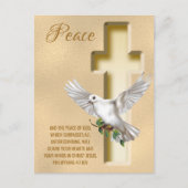 Dove of Peace Personalisiert Scripture Verse Postkarte (Vorderseite)