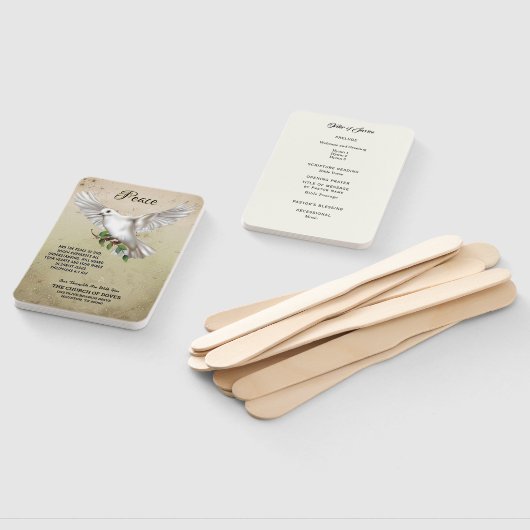 Dove of Peace Personalisiert Scripture Verse Progr Fächer (Non-assembled)