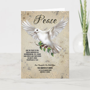 Dove of Peace Personalisiert Scripture Verse Programm