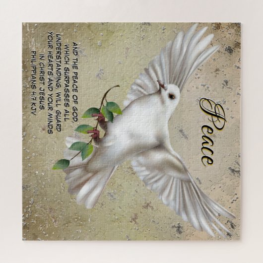 Dove of Peace Personalisiert Scripture Verse Puzzle (Horizontal)