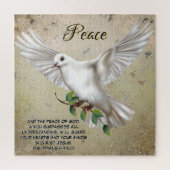 Dove of Peace Personalisiert Scripture Verse Puzzle (Vertikal)