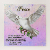 Dove of Peace Personalisiert Scripture Verse Puzzle (Vertikal)
