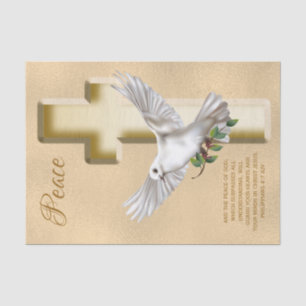 Dove of Peace Personalisiert Scripture Verse Seidenpapier