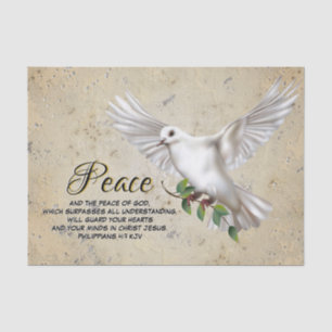 Dove of Peace Personalisiert Scripture Verse Seidenpapier