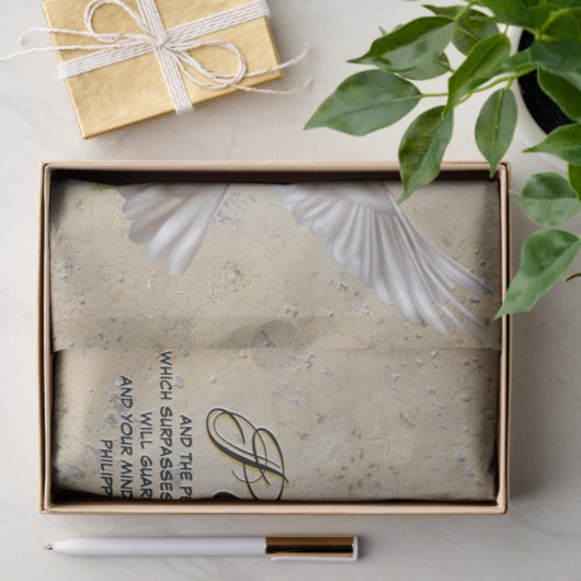 Dove of Peace Personalisiert Scripture Verse Seidenpapier (Geschenk)