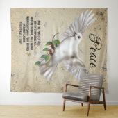 Dove of Peace Personalisiert Scripture Verse Wandteppich (Beispiel (Horizontal))