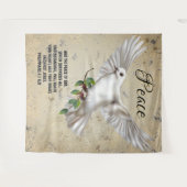 Dove of Peace Personalisiert Scripture Verse Wandteppich (Vorderseite (Horizontal))