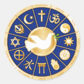Dove of Peace Round Sticker (Vorderseite)