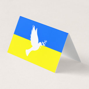 Dove of Peace Ukraine Flag Card Freedom - Peace