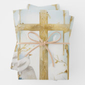 Dove of Peace und Cross Wrapping Paper Geschenkpapier Set (Beispiel)