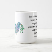 Dove of Peace w Verse aus Kolossians 3:13 Kaffeetasse (Mittel)
