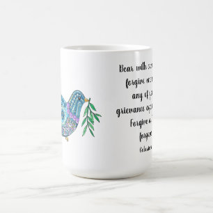 Dove of Peace w Verse aus Kolossians 3:13 Kaffeetasse