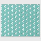 Dove of Peace White Bird Muster auf Blue Geschenkpapier (Flach)