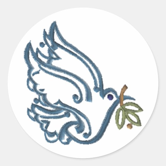 Dove Olive Branch Sticker (Vorderseite)