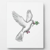 Dove Olive Leaf Tattoo Fotoplatte (Vorderseite)