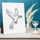 Dove Olive Leaf Tattoo Fotoplatte (Seite)