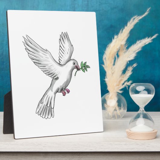 Dove Olive Leaf Tattoo Fotoplatte (Seite)