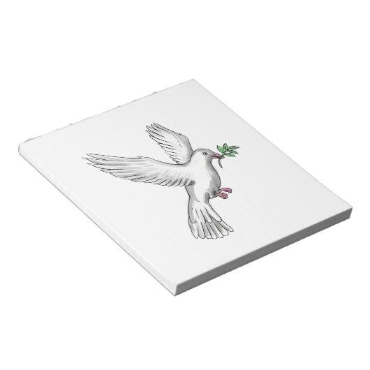 Dove Olive Leaf Tattoo Notizblock (angewinkelt)