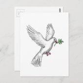 Dove Olive Leaf Tattoo Postkarte (Vorne/Hinten)