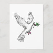 Dove Olive Leaf Tattoo Postkarte (Vorderseite)