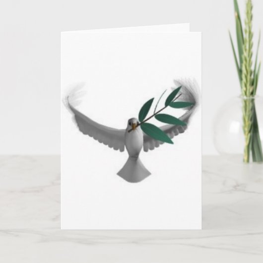 Dove-Olivebranch Feiertagskarte (Vorderseite)