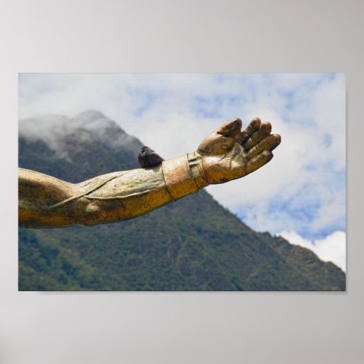 Dove, Pachacuti Statue Arm, Aguas Calientes, Per Poster (Vorne)