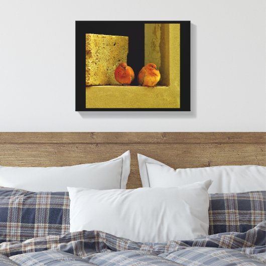 Dove Pair Leinwanddruck (Insitu (Schlafzimmer))
