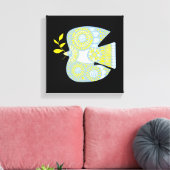 Dove Peace Bird Design Moderne Art Canvas Print Leinwanddruck (Insitu (Wohnzimmer))