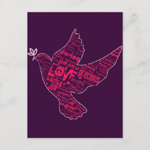 Dove Peace Collage Postkarte