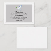 Dove Peace Flying After Beerdigung Danke Karten (Vorne/Hinten)