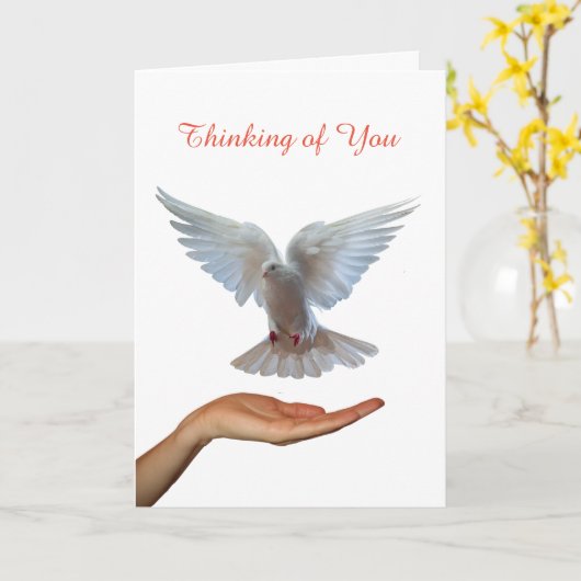 Dove Peace Image for Get well greeting card Karte (Gelbe Blume)