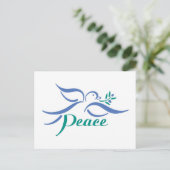 Dove Peace Postkarte (Stehend Vorderseite)