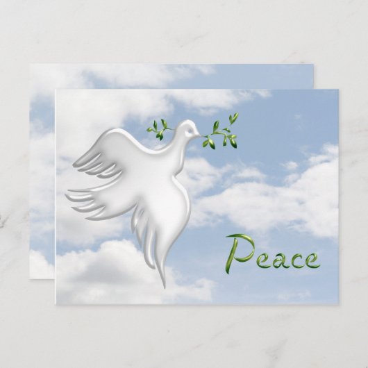Dove Peace Sky Postcard Postkarte (Vorne/Hinten)