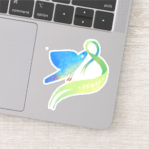 DOVE, PEACE SYMBOL AUFKLEBER