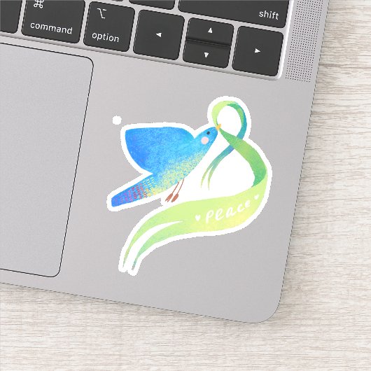 DOVE, PEACE SYMBOL AUFKLEBER (Detail)