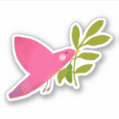 DOVE, PEACE SYMBOL STICKER (Vorderseite)