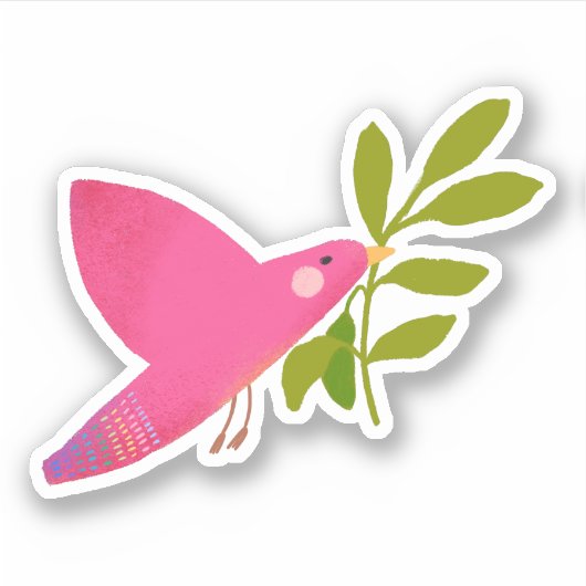 DOVE, PEACE SYMBOL STICKER (Vorderseite)