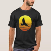 Dove Pigeon Bird Silhouette at Sunset Wildlife Nat T-Shirt (Vorderseite)