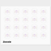 Dove Pink Ribbon Runder Aufkleber (Blatt)