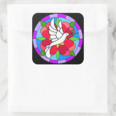 Dove Quadratischer Aufkleber (Tasche)