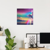 Dove & Rainbow Sky Poster (Heimbüro)