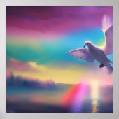Dove & Rainbow Sky Poster (Vorne)