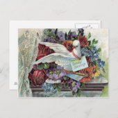 Dove Rose Daisy vergessen-Me-not Postkarte (Vorne/Hinten)