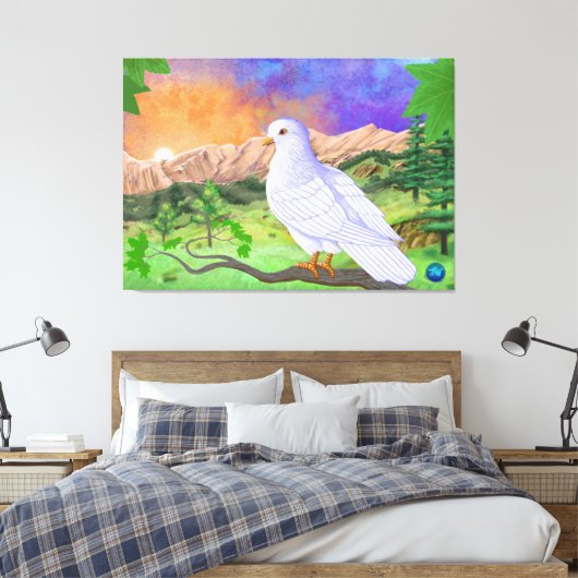 Dove | Schöne, lebendige Landschaft Leinwanddruck (Insitu (Schlafzimmer))
