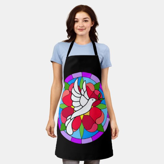 Dove Schürze (Getragen)