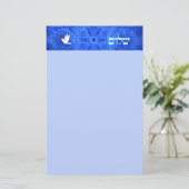 Dove - Shalom Briefpapier (Stehend Vorderseite)